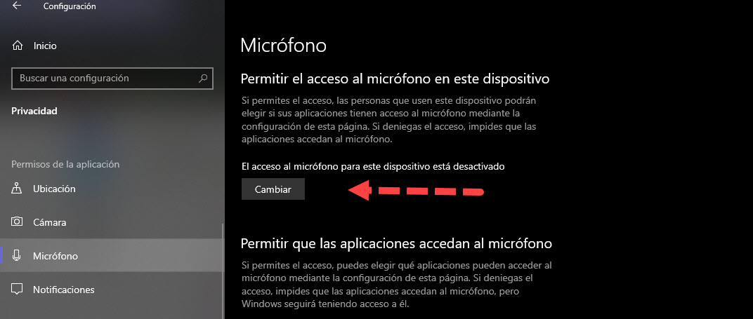 microfono en Windows 10