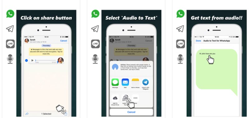 Audio to text for WhatsApp