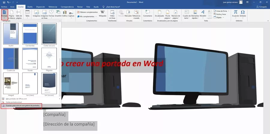 Como Hacer Una Portada En Word