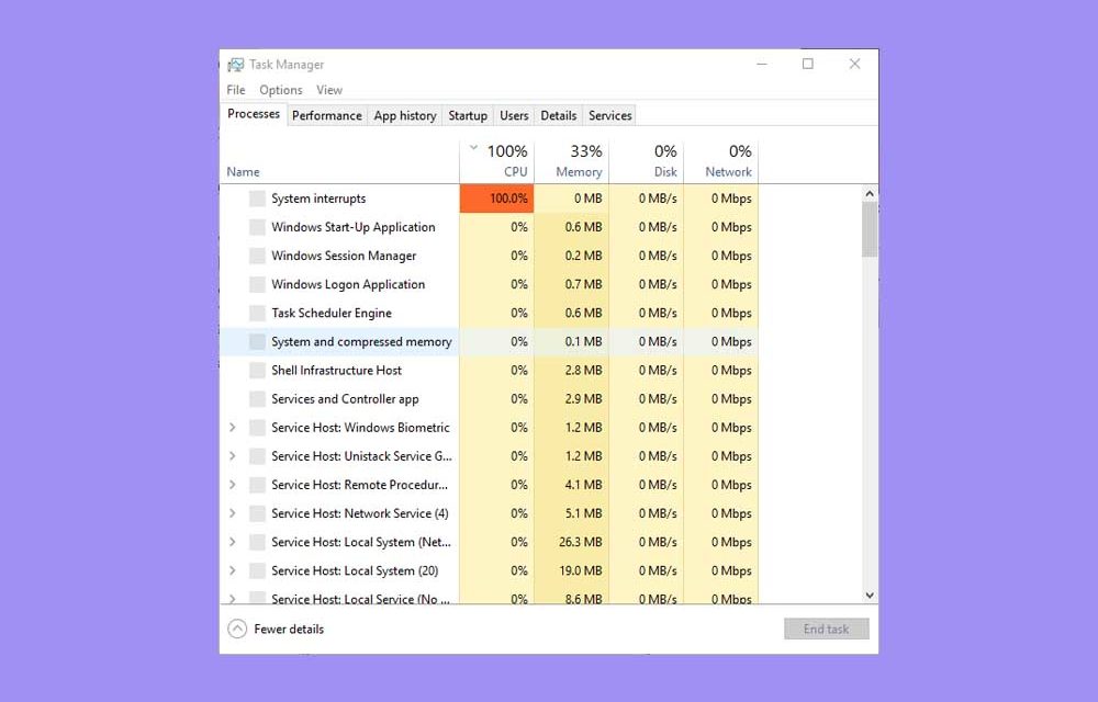 CPU al 100 en Windows sin hacer nada 8 posibles soluciones