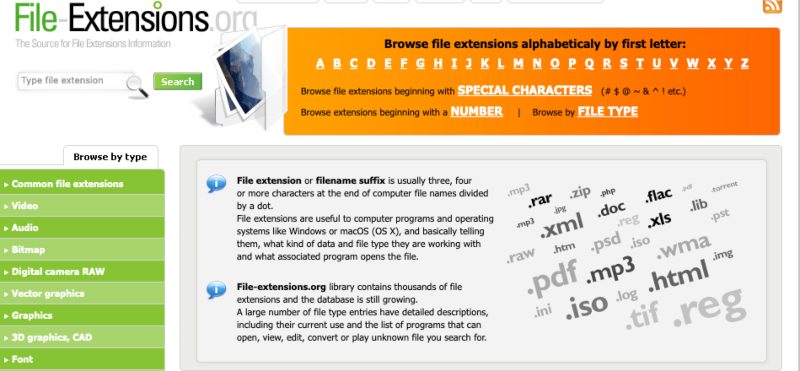 File extensions