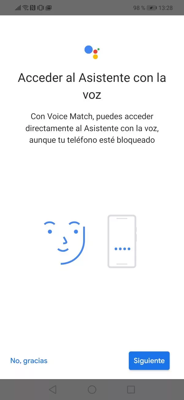 Voice match no funciona