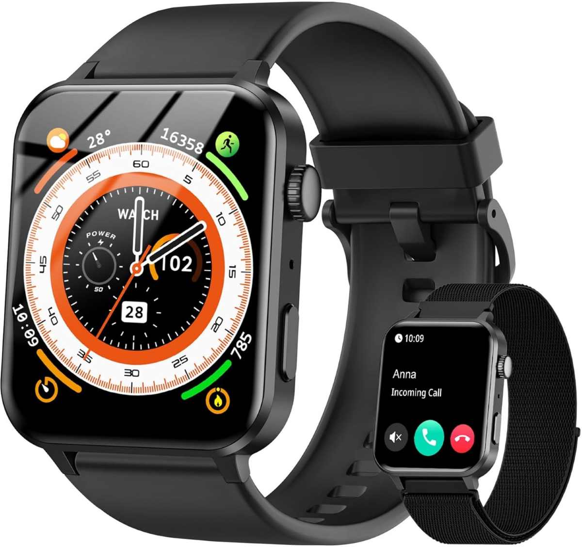 IOWODO Set 4 Cinturini Silicone Per Smartwatch | Compatibile Con R50, R30 Pro, R3 Pro, Blackview E Feipuqu